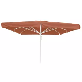 Zahradní slunečník KARIN terakotová/bílá 400x400cm Zahradní slunečník KARIN terakotová/bílá 400x400cm