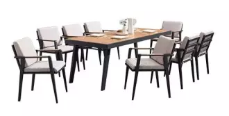 Zahradní 8 místná jídelní souprava EMOTI BLACK TAUPE Zahradní 8 místná jídelní souprava EMOTI BLACK TAUPE