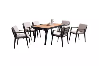Zahradní 6 místná jídelní souprava EMOTI BLACK TAUPE Zahradní 6 místná jídelní souprava EMOTI BLACK TAUPE