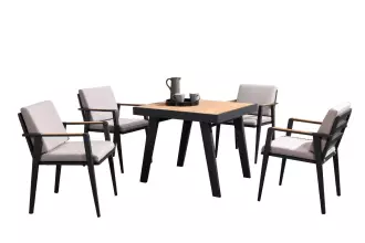 Zahradní 4 místná jídelní souprava EMOTI BLACK TAUPE Zahradní 4 místná jídelní souprava EMOTI BLACK TAUPE