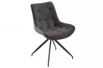2SET židlo-křeslo DIVANI dark grey black retro 2SET židlo-křeslo DIVANI dark grey black retro