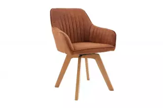 2SET jídelní židle LIVORNO vintage hnědá mikrovlákno otočná 2SET jídelní židle LIVORNO vintage hnědá mikrovlákno otočná