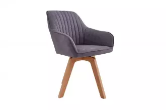 2SET jídelní židle LIVORNO vintage šedá mikrovlákno otočná 2SET jídelní židle LIVORNO vintage šedá mikrovlákno otočná