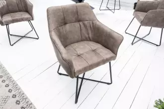 2SET jídelní židle LOFT X vintage taupe mikrovlákno 2SET jídelní židle LOFT X vintage taupe mikrovlákno