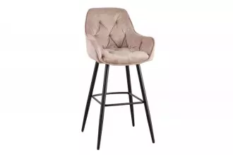 2SET barová židle MALANO šampaňská samet 2SET barová židle MALANO šampaňská samet