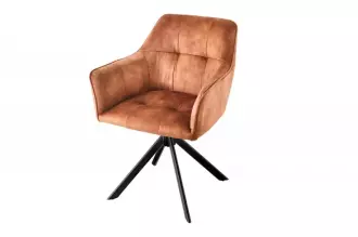 2SET jídelní židle LOFT II hnědá samet otočná 2SET jídelní židle LOFT II hnědá samet otočná