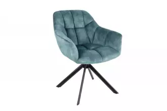 2SET jídelní židle PAPILLON tmavě modrá samet otočná 2SET jídelní židle PAPILLON tmavě modrá samet otočná