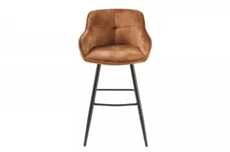 2SET barová židle EUPHORIA 100 CM hnědá samet 2SET barová židle EUPHORIA 100 CM hnědá samet