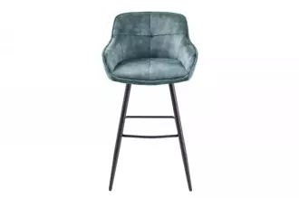 2SET barová židle EUPHORIA 100 CM petrolejová samet 2SET barová židle EUPHORIA 100 CM petrolejová samet