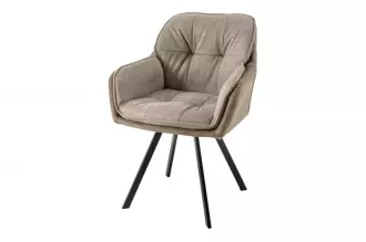 2SET jídelní židle LOUNGER vintage taupe otočná 2SET jídelní židle LOUNGER vintage taupe otočná