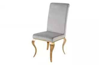 2SET židle MODERN BAROCCO GOLD ušlechtilá šedá samet 2SET židle MODERN BAROCCO GOLD ušlechtilá šedá samet