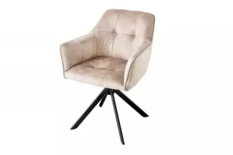 2SET jídelní židle LOFT II šampaňská samet otočná 2SET jídelní židle LOFT II šampaňská samet otočná