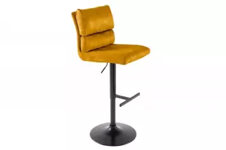2SET barová židle COMFORT tmavě žlutá samet 2SET barová židle COMFORT tmavě žlutá samet