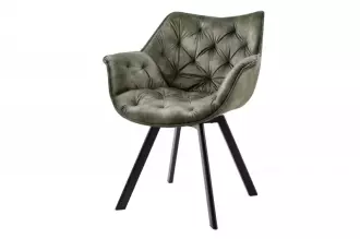 2SET židlo-křeslo DUTCH COMFORT II tmavě zelené samet otočné 2SET židlo-křeslo DUTCH COMFORT II tmavě zelené samet otočné