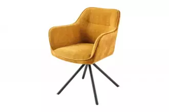 2SET Jídelní židle VERONA tmavě žlutá otočná 2SET Jídelní židle VERONA tmavě žlutá otočná