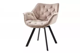 2SET židlo-křeslo DUTCH COMFORT II šampaňské greige samet otočné 2SET židlo-křeslo DUTCH COMFORT II šampaňské greige samet otočné