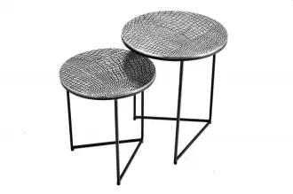 2SET konferenční stolek CROCODILE 40 CM stříbrný 2SET konferenční stolek CROCODILE 40 CM stříbrný