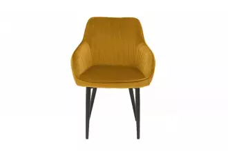 2SET jídelní židle TURIN tmavě žlutá samet 2SET jídelní židle TURIN tmavě žlutá samet