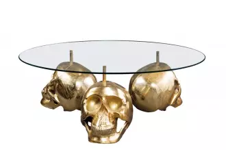 Konferenční stolek SKULL 90 CM zlatý Konferenční stolek SKULL 90 CM zlatý