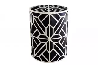 Odkládací stolek BONE INLAY 45 CM černá přírodní Odkládací stolek BONE INLAY 45 CM černá přírodní