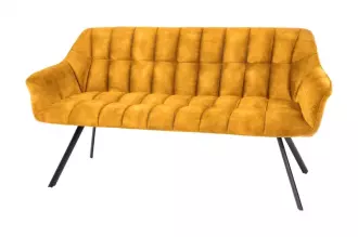 Stolová lavice PAPILLON 165 CM tmavě žlutá samet Stolová lavice PAPILLON 165 CM tmavě žlutá samet