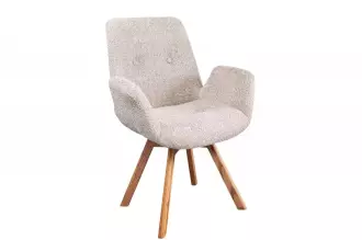 2SET jídelní židle BALTIC béžová/přírodní colin bouclé otočná 2SET jídelní židle BALTIC béžová/přírodní colin bouclé otočná
