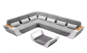 Zahradní 5 místná rohová souprava ONDA WHITE GREY Zahradní 5 místná rohová souprava ONDA WHITE GREY