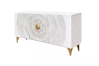 Komoda GOLDEN SUNSET 140 CM bílá masiv mango