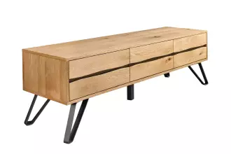 Televizní stolek LIVING EDGE 160 CM divoký dub/černá