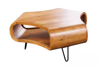 Konferenční stolek SPIN 90 CM masiv akácie honey