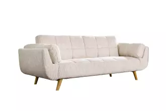 Pohovka BOUTIQUE 215 CM béžová manšetr rozkládací