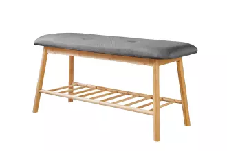 Botník ZEN-BO 90 CM bambus přírodní/tmavě šedá