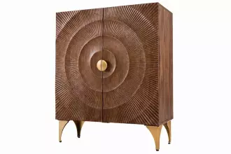 Vysoká komoda GOLDEN SUNSET 120 CM hnědá masiv mango