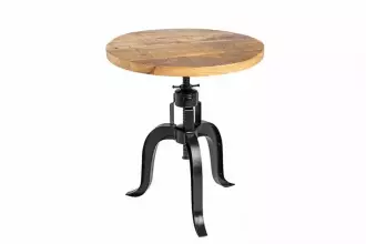 Výškově nastavitelný odkládací stolek ENGINEER 50 CM masiv mango