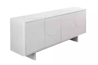 Komoda SAVOY 3D 180 CM bílá/mramor
