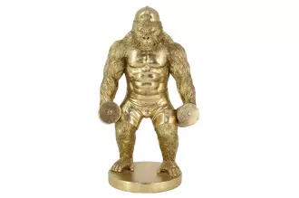 Dekorační soška KING APE 35 CM zlatá