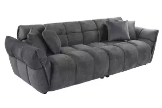 Pohovka CLOUD 3M 260 CM šedá samet