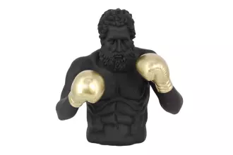 Skulptura BOXER 50 CM černá/zlatá