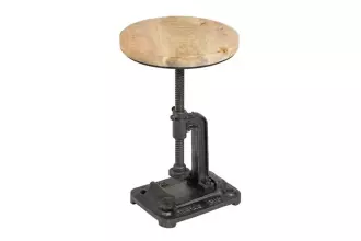 Výškově nastavitelný odkládací stolek ENGINEER 30 CM masiv mango