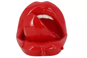 Dekorační soška LIP 25 CM červená