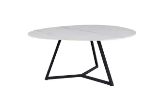Konferenční stolek MARVELOUS 70 CM keramika vzhled bílý mramor
